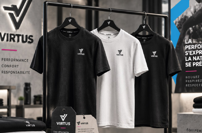 Mockup vêtements pliés Virtus