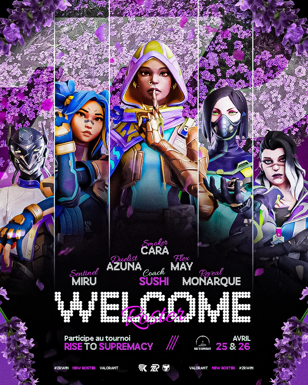 2R Esport · Valorant · Univers floral · Visuel 1
